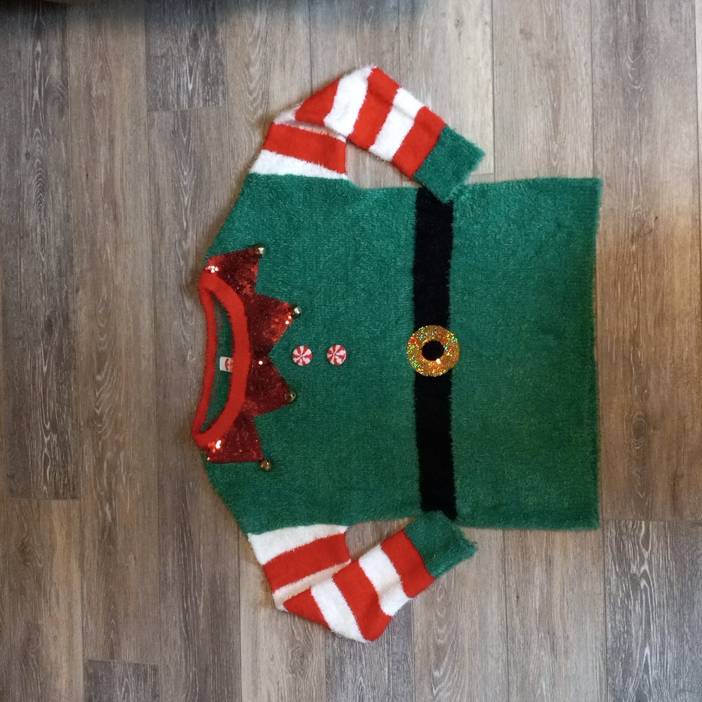 Ugly Christmas Elf Jingle Sweater